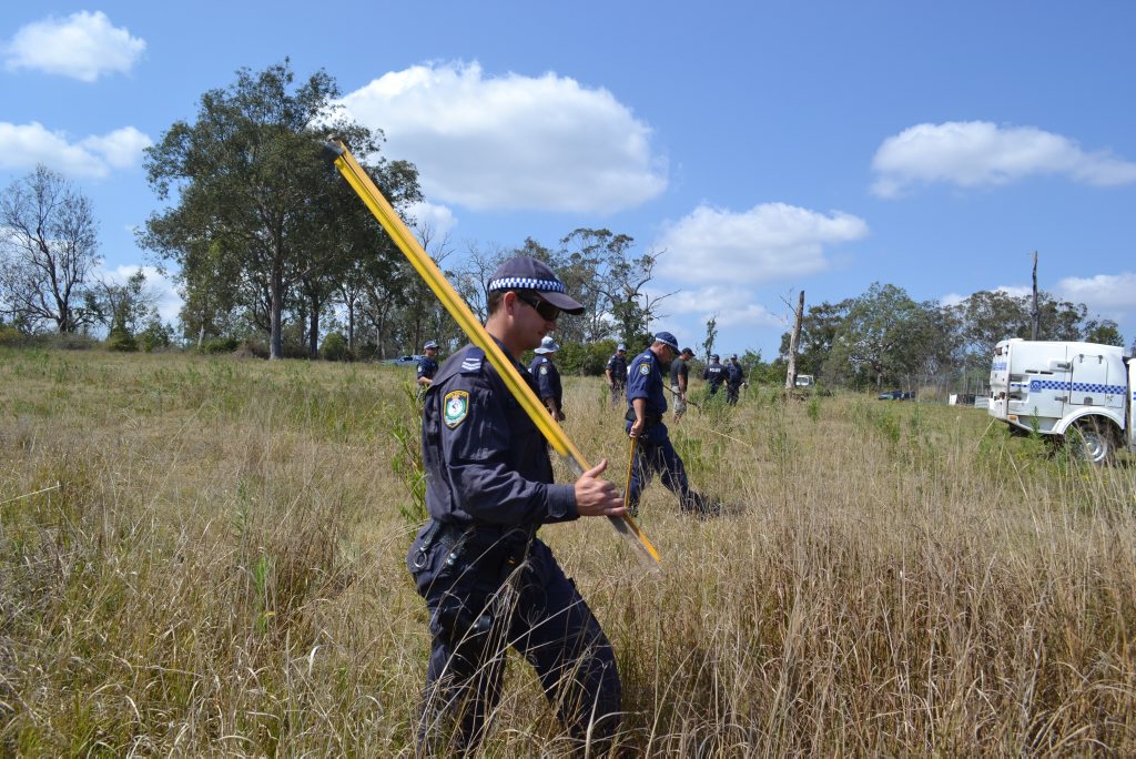 Police walking a property just north of Grafton, on the Pacific Hwy. Photo Lachlan Thompson / Daily Examiner Police walking a property just north of Grafton, on the Pacific Hwy. Photo Lachlan Thompson / Daily Examiner